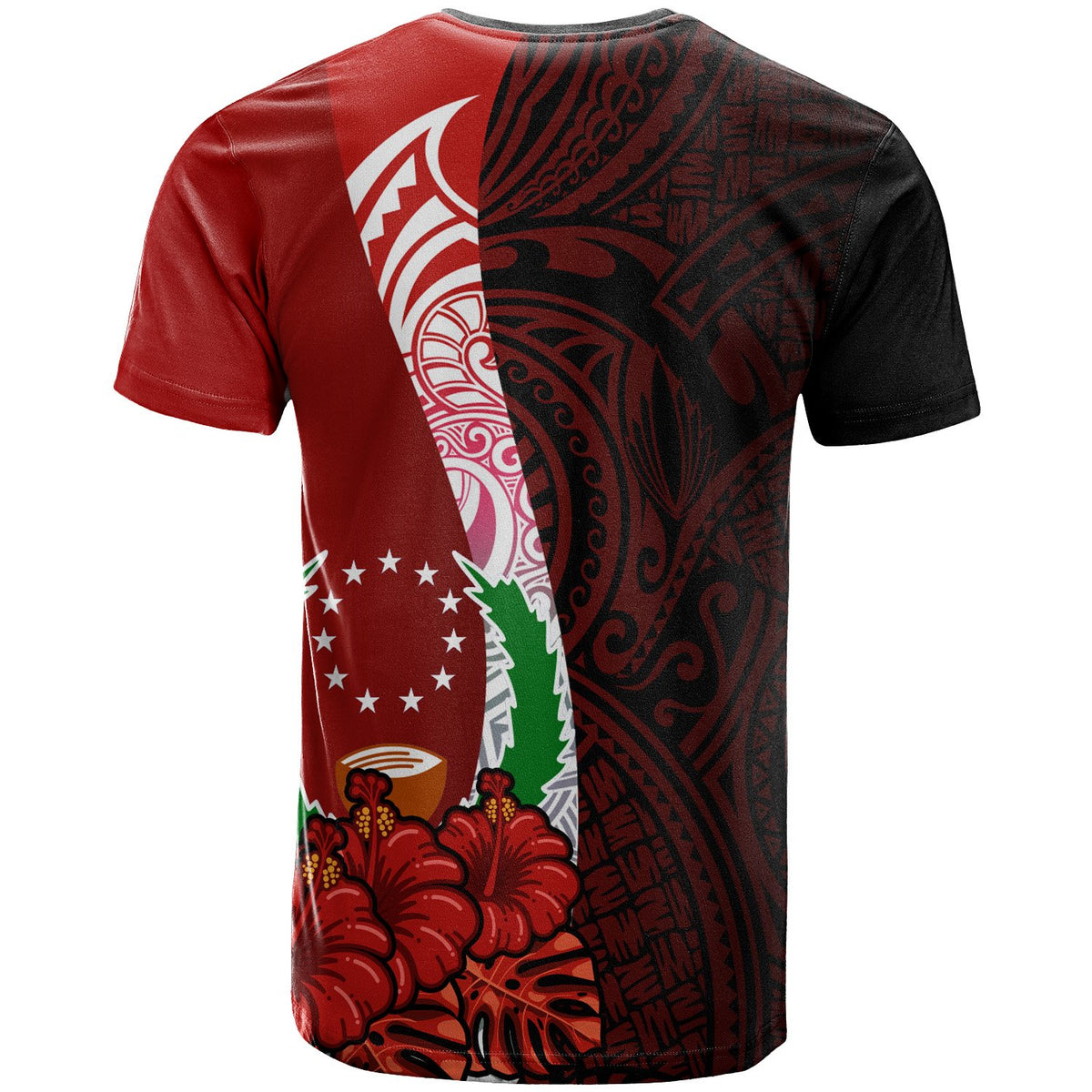 Pohnpei Micronesia T Shirt Coat Of Arm With Hibiscus - Polynesian Pride