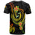 Yap Custom T Shirt Reggae Plumeria Flowers with Spiral Patterns - Polynesian Pride