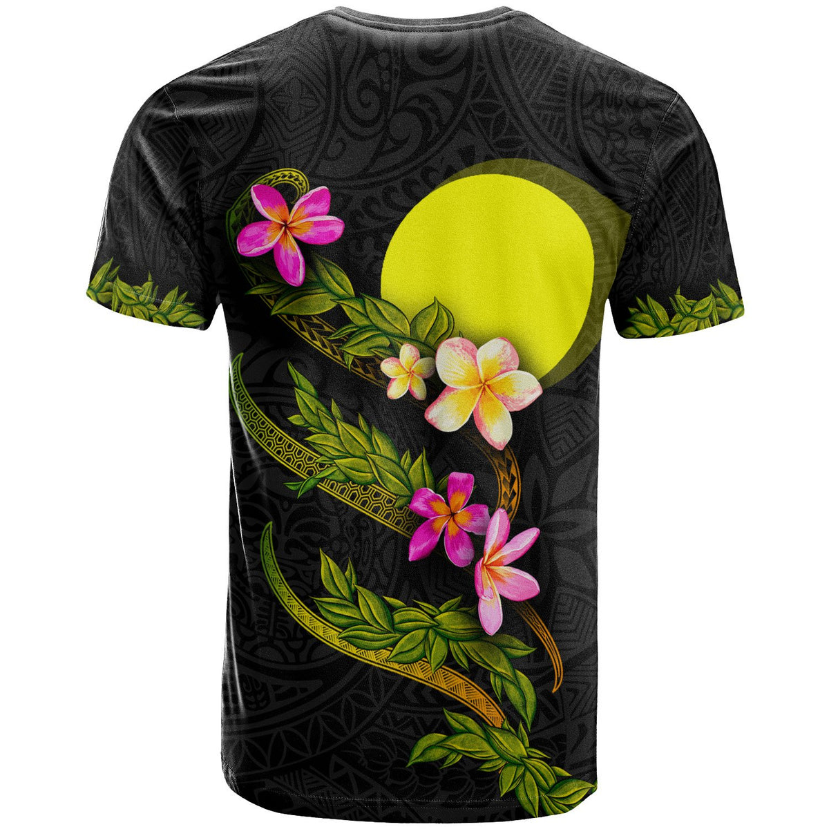 Palau Polynesian Custom T Shirt Plumeria Tribal - Polynesian Pride