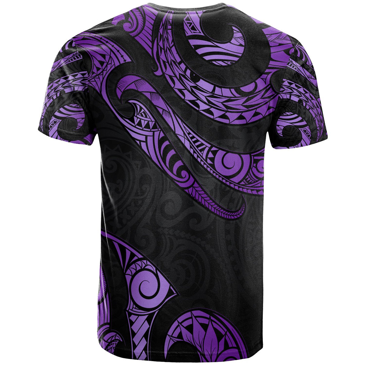 Cook Islands Polynesian Custom T Shirt Polynesian Tattoo Purple Version - Polynesian Pride