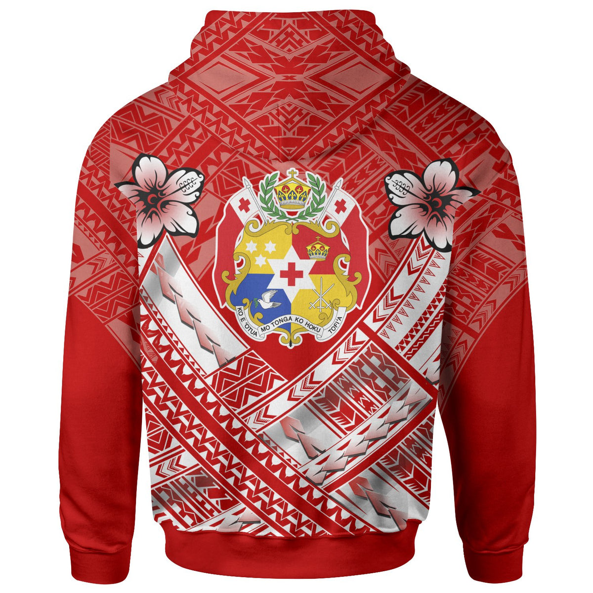 Tonga Custom Hoodie Tonga Flag Camisole Hibiscus Style - Polynesian Pride