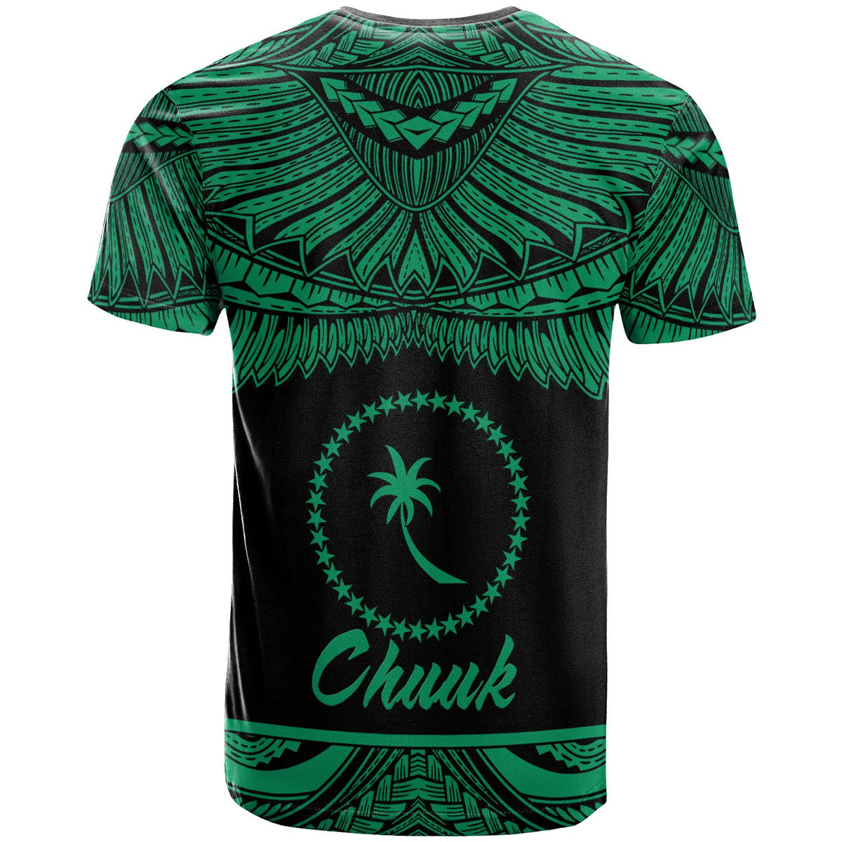 Chuuk Polynesian Custom T Shirt Chuuk Pride Green Version - Polynesian Pride