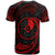 Yap Micronesia Custom T Shirt Red Tribal Wave - Polynesian Pride