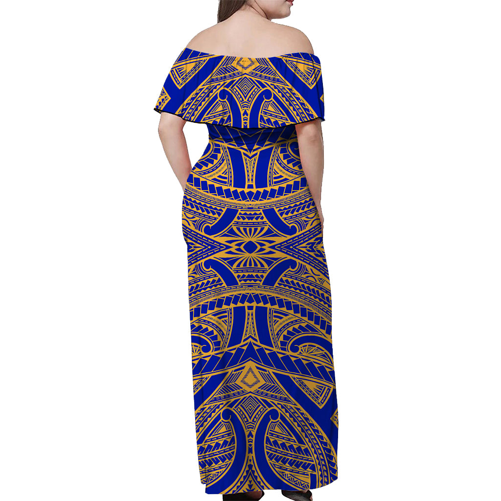 Hawaii Castle High School Tattoo Tribal Off Shoulder Dress - LT12 - Polynesian Pride
