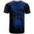 Nauru Polynesian Custom T Shirt Nauru Waves (Blue) - Polynesian Pride