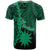 Nauru Polynesian Custom T Shirt Tribal Wave Tattoo Green - Polynesian Pride