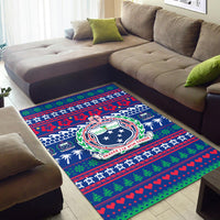 Samoa Christmas Area Rug - Ugly Christmas - LT12 Blue - Polynesian Pride