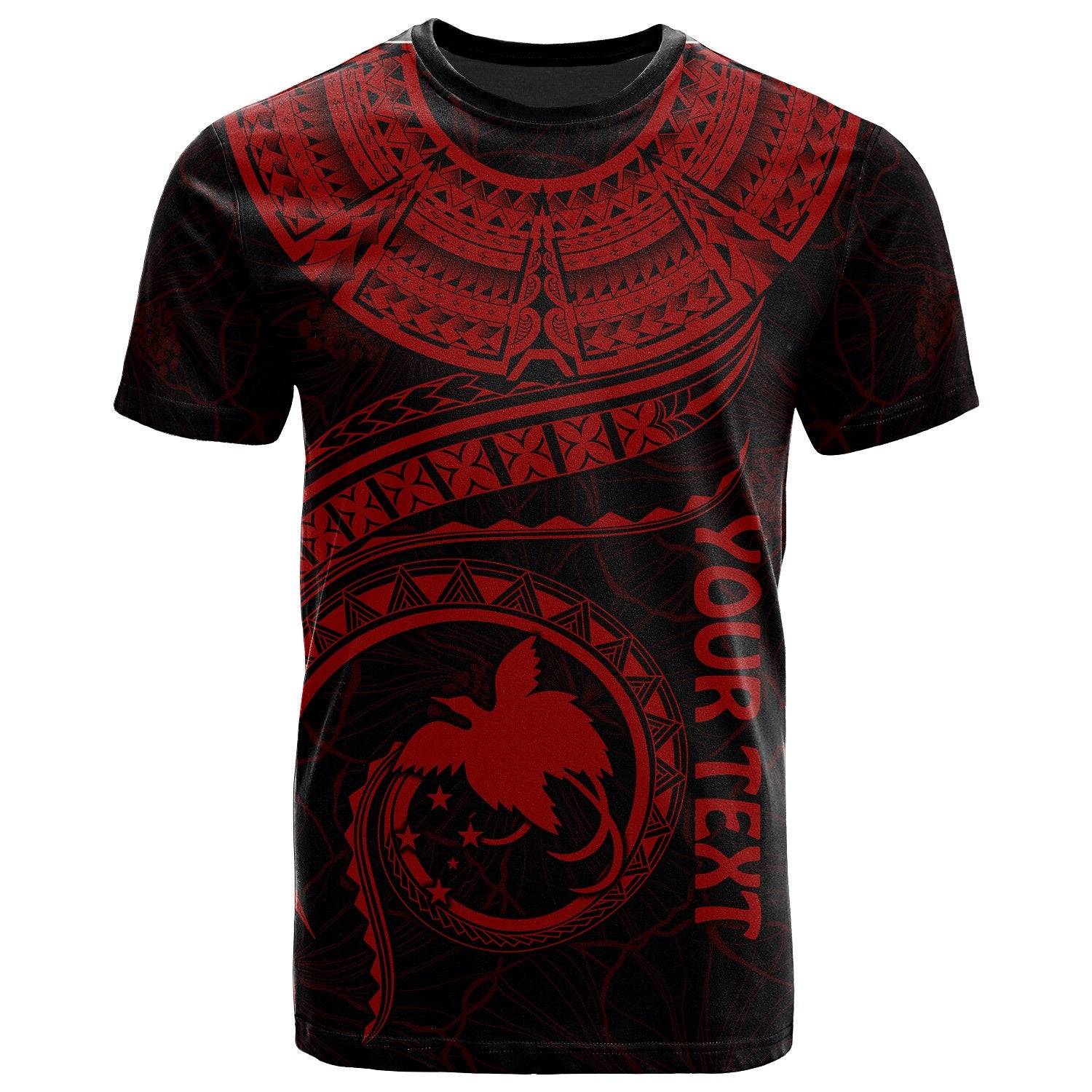 Papua New Guinea Polynesian Custom T Shirt Papua New Guinea Waves (Red) Unisex Red - Polynesian Pride