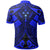 Kosrae Custom Polo Shirt Blue Seal with Polynesian Tattoo - Polynesian Pride