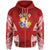 Tonga Polynesian Zip up Hoodie Pattern With Seal Red Version Unisex Red - Polynesian Pride