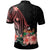 Fiji Polo Shirt Red Polynesian Hibiscus Pattern Style - Polynesian Pride