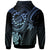 Cook islands Custom Hoodie Blue Turtle - Polynesian Pride