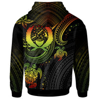 Pohnpei Custom Hoodie Reggae Turtle - Polynesian Pride