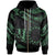 Cook Islands Polynesian Zip Hoodie Polynesian Tattoo Green Version Unisex Green - Polynesian Pride