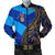 Fiji Bomber Jacket - Flag's Color With Gold Polynesian Pattern - LT20 - Polynesian Pride