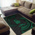 New Caledonia Polynesian Area Rug - Green Tribal Wave - Polynesian Pride