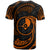 Yap Micronesia All Over T Shirt Orange Tribal Wave - Polynesian Pride