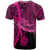 New Caledonia Polynesian Custom T Shirt Tribal Wave Tattoo Pink - Polynesian Pride