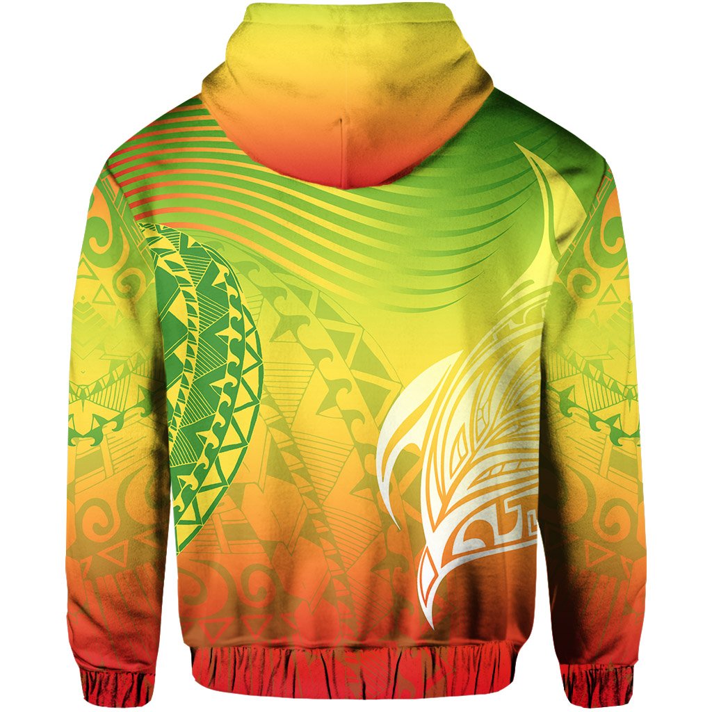 Kanaka Maoli Polynesian Zipper Hoodie Turtle Style - Polynesian Pride