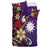 Nauru Bedding Set - Tribal Flower With Special Turtles Purple Color - Polynesian Pride