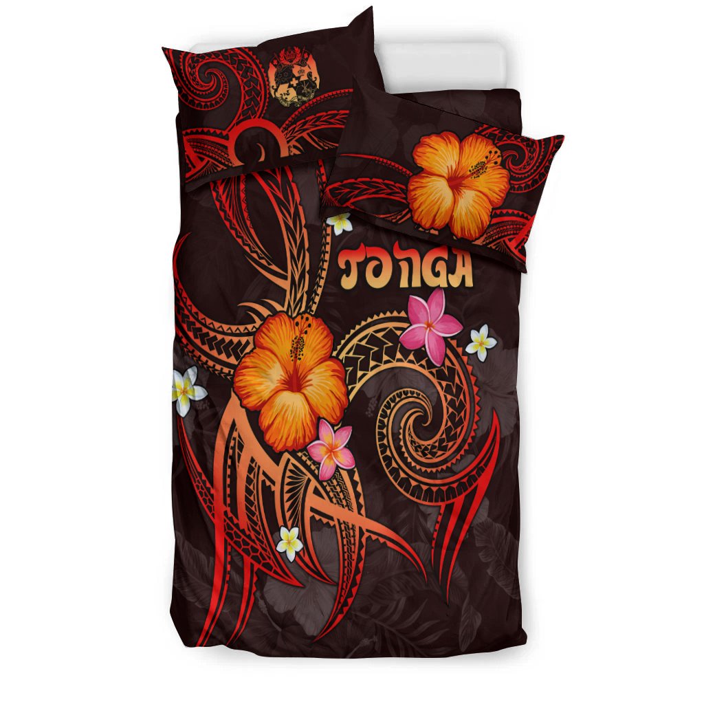 Tonga Polynesian Bedding Set - Legend of Tonga (Red) - Polynesian Pride