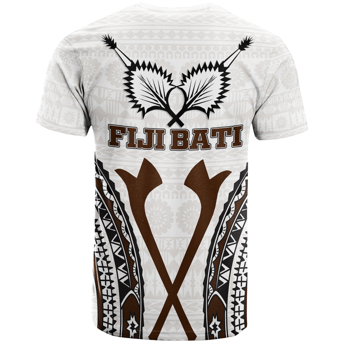 Fiji Bati Tapa Pattern T Shirt LT12 - Polynesian Pride