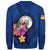 Niue Polynesian Custom Personalised Sweater - Floral With Seal Blue - Polynesian Pride