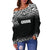 Chuuk Women's Off Shoulder Sweater - Black Fog Style - Polynesian Pride