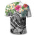 Tahiti Polynesian Polo Summer Plumeria (White) - Polynesian Pride