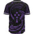 Kosrae Polynesian Baseball Shirt - Purple Tribal Wave - Polynesian Pride