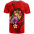 Tonga Polynesian T Shirt Floral With Seal Red - Polynesian Pride