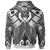 Pohnpei Custom Zip up Hoodie White Seal with Polynesian Tattoo - Polynesian Pride