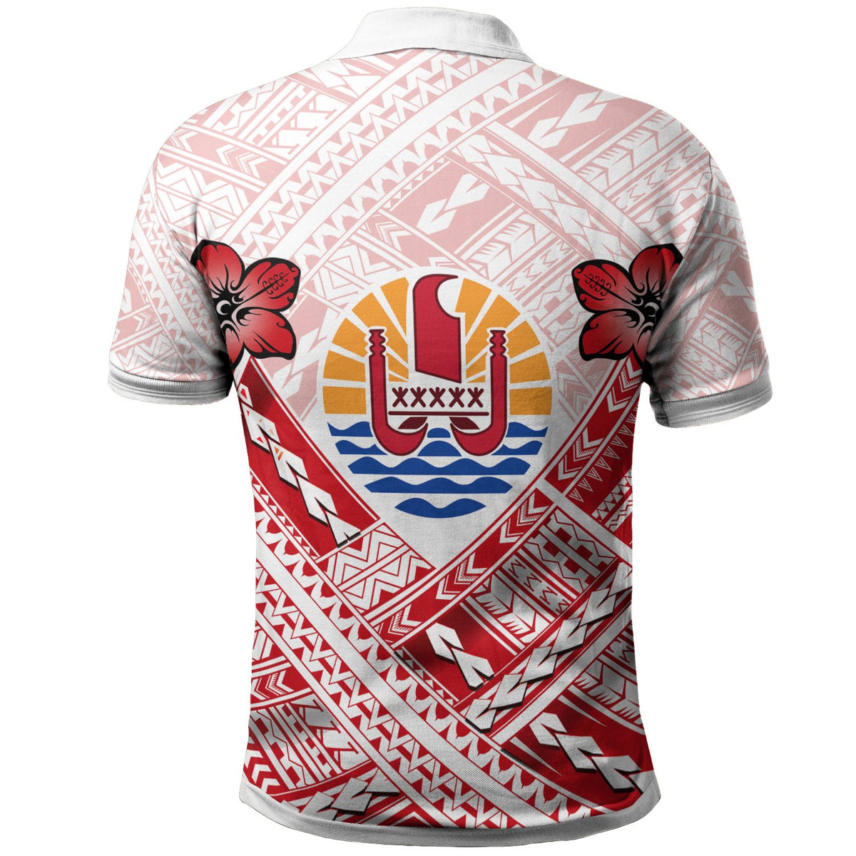 Tahiti Polynesian Polo Shirt Tahiti Flag Camisole Hibiscus Style - Polynesian Pride