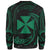 Wallis And Futuna Polynesian Custom Personalised Sweater - Green Tribal Wave - Polynesian Pride