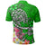 Polynesian Polo Shirt Turtle Plumeria Green Color - Polynesian Pride