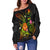 YAP Polynesian Women's Off Shoulder Sweater - Legend of YAP (Reggae) - Polynesian Pride