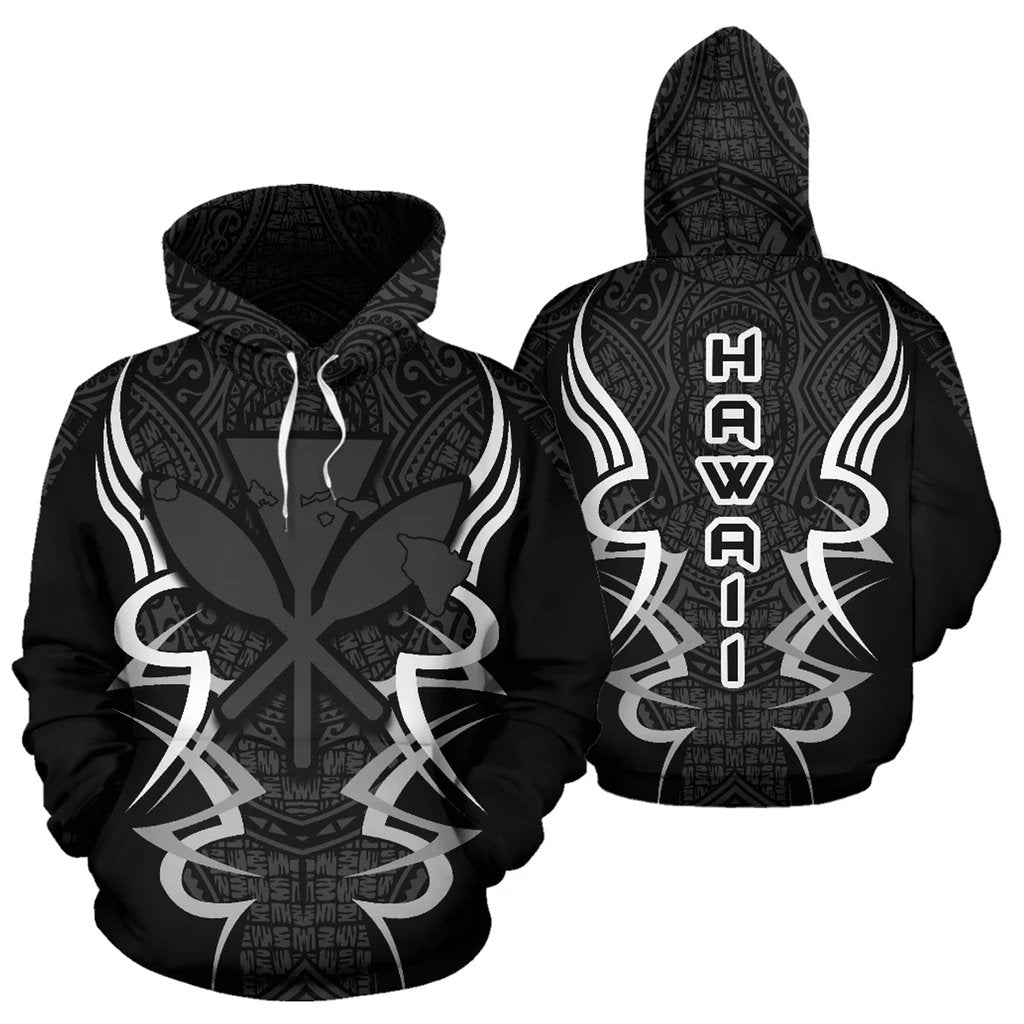 Kanaka Map Hoodie Gray Armor Style Unisex White - Polynesian Pride