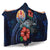 Tahiti Polynesian Hooded Blanket - Blue Turtle Hibiscus - Polynesian Pride