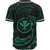 Hawaii Polynesian Baseball Shirt - Green Tribal Wave - Polynesian Pride