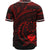 Pohnpei Baseball Shirt - Red Color Cross Style - Polynesian Pride