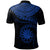 Nauru Polynesian Custom Polo Shirt Nauru Waves (Blue) - Polynesian Pride