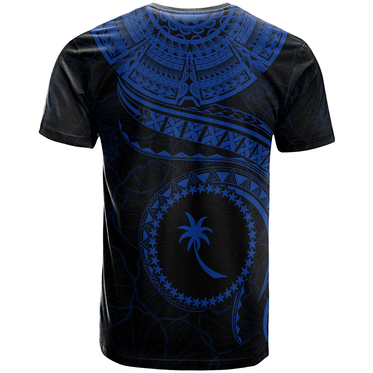 Chuuk Polynesian Custom T Shirt Chuuk Waves (Blue) - Polynesian Pride