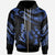 Kosrae Polynesian Zip Hoodie Polynesian Tattoo Blue Version Unisex Blue - Polynesian Pride