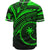 Chuuk State Baseball Shirt - Green Color Cross Style - Polynesian Pride