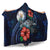 Niue Polynesian Hooded Blanket - Blue Turtle Hibiscus - Polynesian Pride