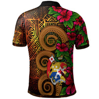 Tonga Polynesian Custom Polo Shirt Hibiscus Vintage - Polynesian Pride