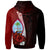 Guam Polynesian Hoodie Coat of Arm With Hibiscus - Polynesian Pride