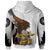 American Samoa Hoodie Polynesian Eagle Fire White Style - Polynesian Pride