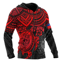 Samoa Polynesian Hoodie Red Turtle - Polynesian Pride