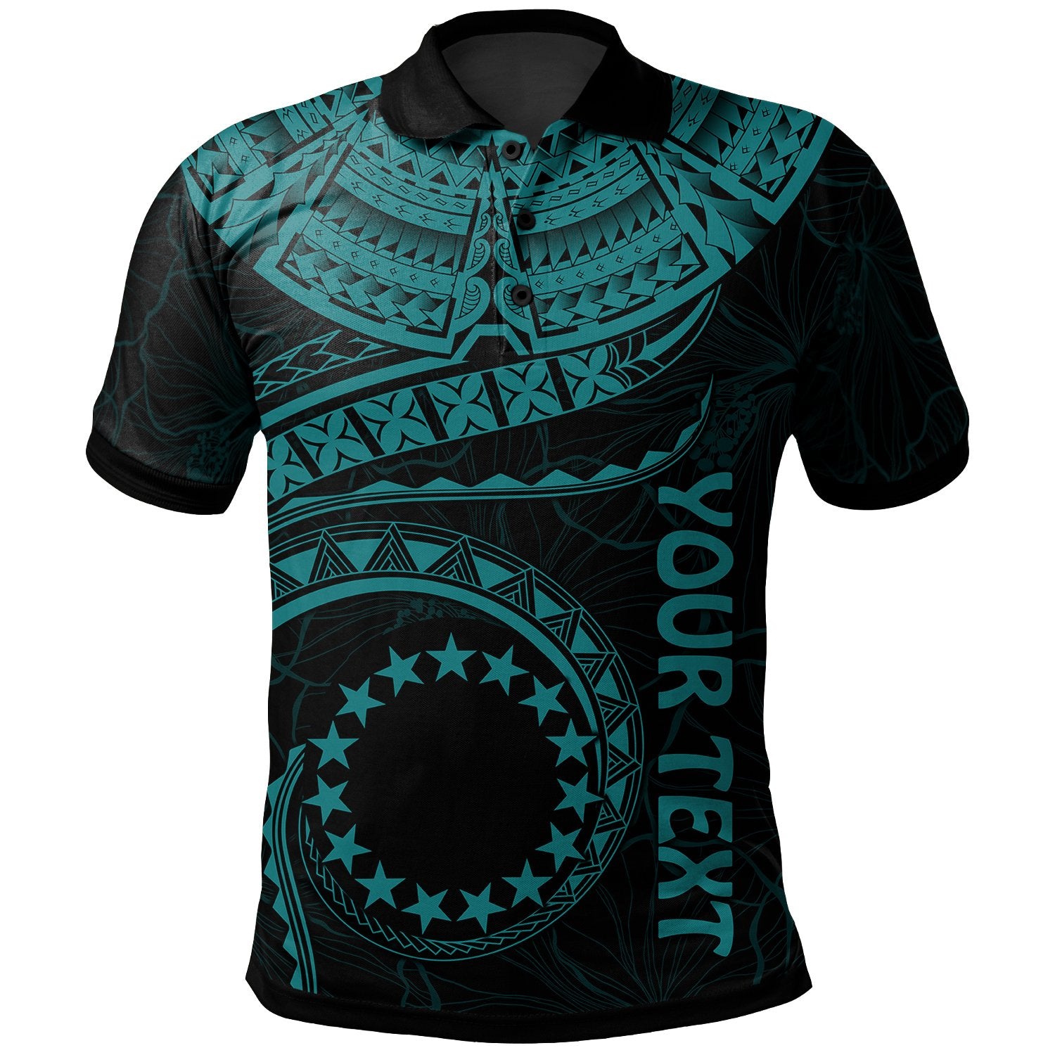 Cook Islands Polynesian Custom Polo Shirt Kuki Airani Waves (Turquoise) Unisex Turquoise - Polynesian Pride